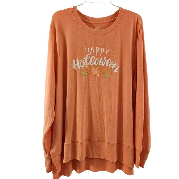 HAPPY Halloween Pumpkin Graphic Long Sleeve T-Shirt – Various Sizes - Picture 11 of 16
